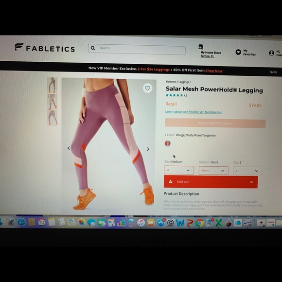 Purple brown work leggings - Picture 5 of 7